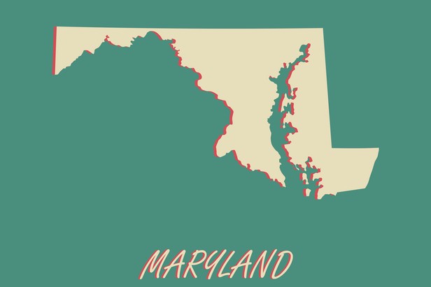 outline of Maryland