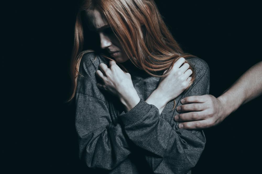 girl being trafficked