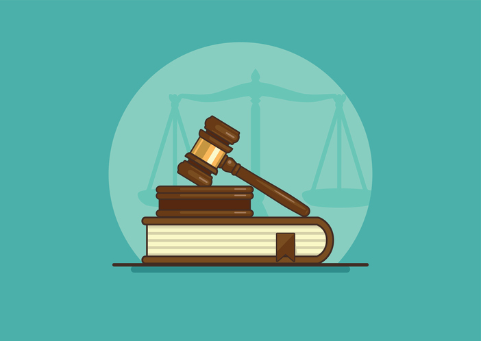 gavel resting on book