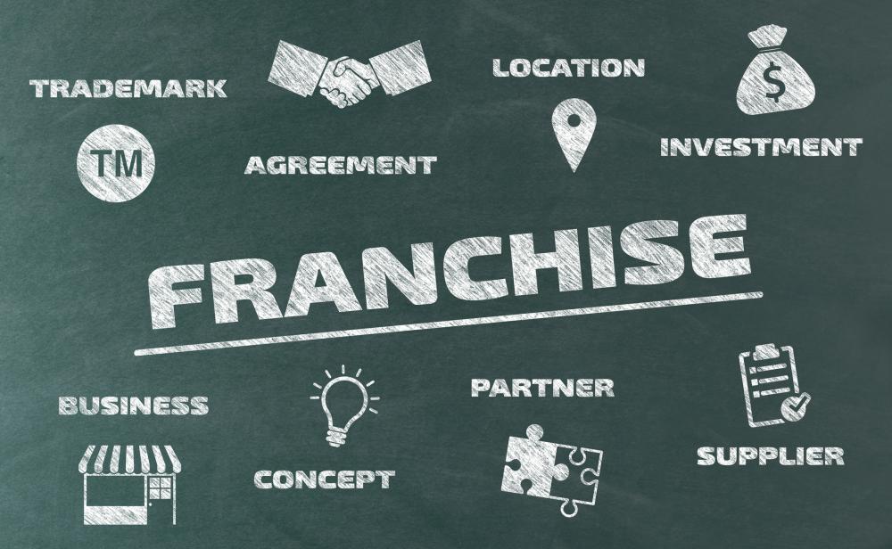 franchise concept on blackboard