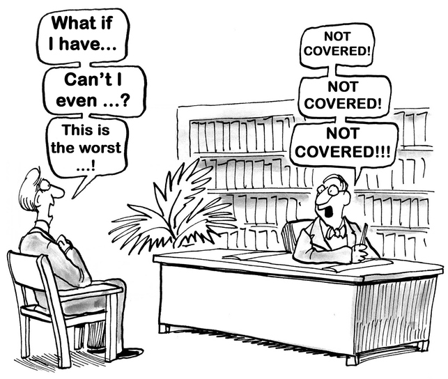 comic: person talking to insurance agent
