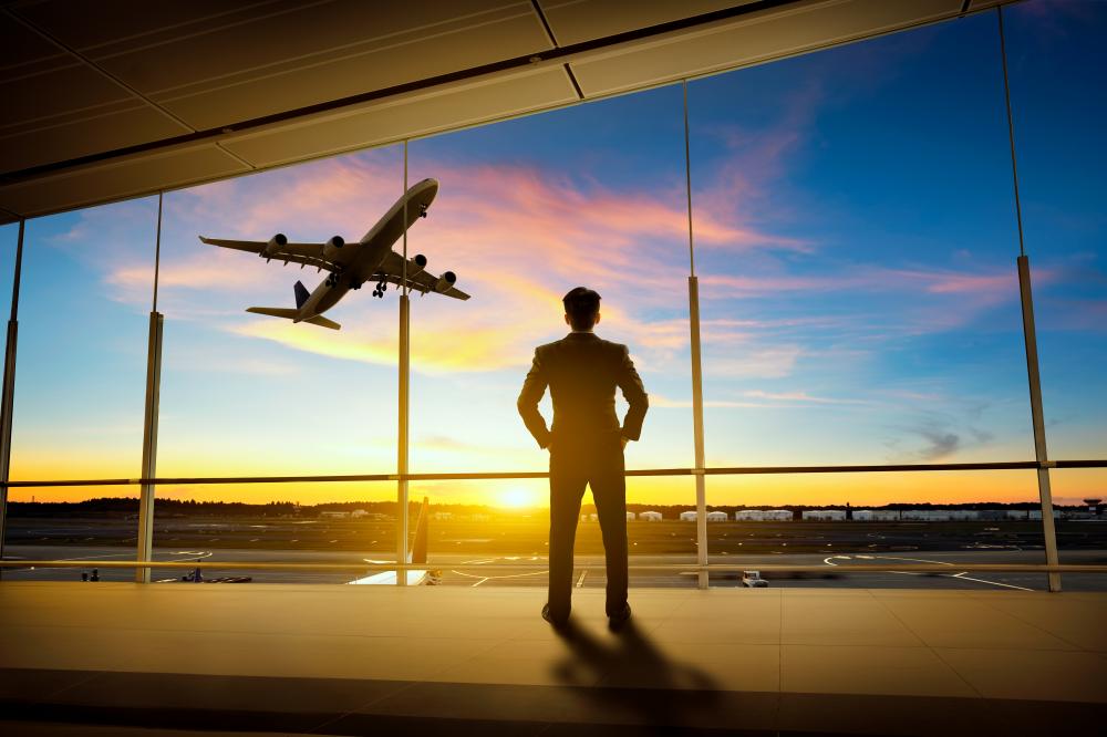 businessman at airport