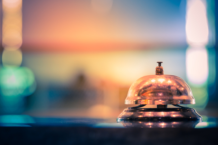 hotel service bell on desk