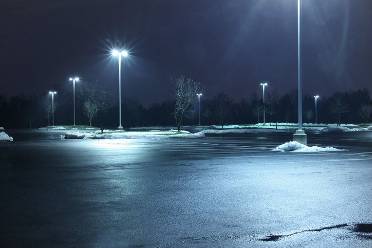 icy & snowy parking lot