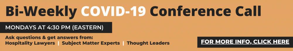 Weekly COVID-19 Conference Call: Every Monday @ 4:30 pm (Eastern)
