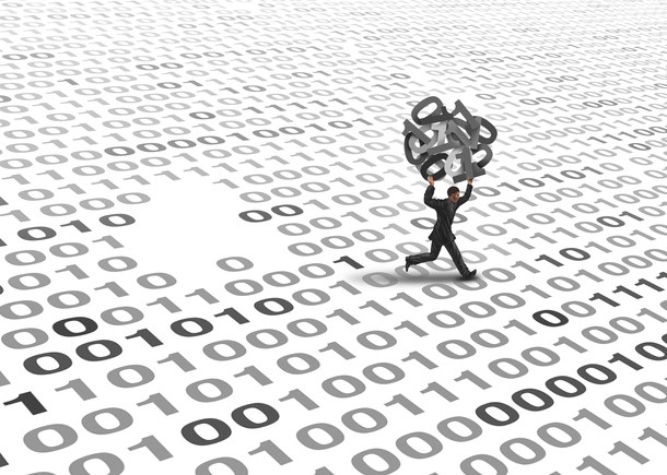 little character physically stealing zeroes and ones from data